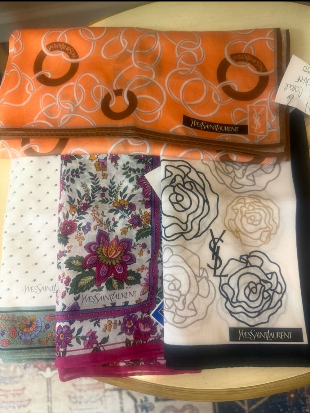 Yves Saint Laurent Set of 4 scarves